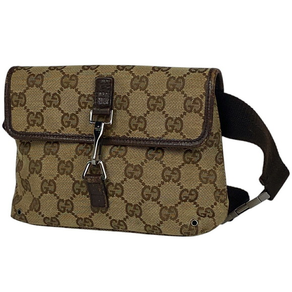 Gucci Canvas Body GG Waist Bag Brown - Picture 1 of 6